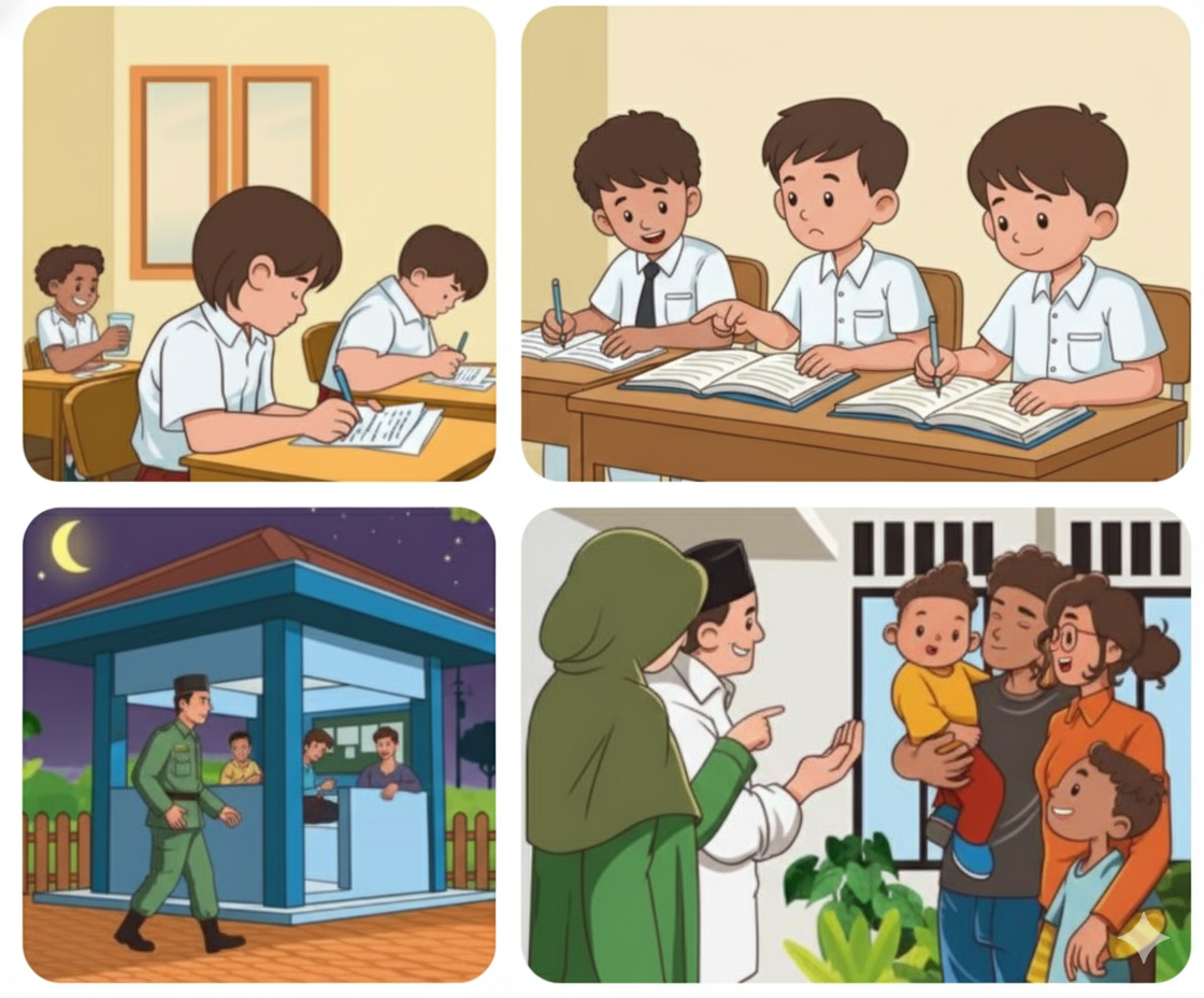 Ilustrasi peran di sekolah dan masyarakat 1