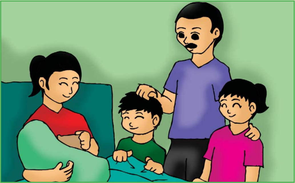 Keluarga Anton menjenguk Ibu